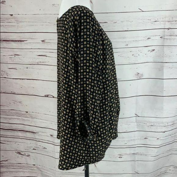 Worthington Woman's Abstract Print‎ Black Gold Tunic Style Top Size 2X - Picture 3 of 10